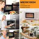 WB39X10034 Microwave waveguide Cover is Suitable for GE Microwave waveguide Cover Replacement, 3-7/8x4-1/4 inches (Thickened), Packed in PE Packaging Box, Equipped with Two Microwave Locking Buttons.