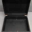 Deco 79 Mother of Pearl Shell Handmade Decorative Box Chevron Pattern Decorative Keepsake Boxes with Hinged Lid, Box 12", 8"W, Gray