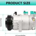 Air Conditioner AC Compressor with Clutch Fit for Forte 2014-2018 1.8L 2.0L, Forte Koup 2014-2017, Forte5 2014-2018 & Elantra GT 2013-2017 CO29274C 198332