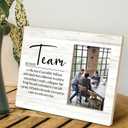SRADMO Team Gifts: Inspirational Picture Frame - Team Definition 10x8 inch Wooden Tabletop Photo Frame