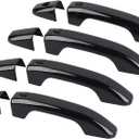 Linskip Exterior Door Handle Covers Compatible with 2021 2022 2023 2024 2025 Chevry Suburban Tahoe & 2021-2023 GMC Yukon & 2019-2025 Silverado/Sierra 1500, Exterior Accessories(Black)