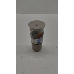REDUCE Aspen 20 oz Vacuum Insulated Glass Tumbler with Lid & Extra Wide Straw - Keeps Drinks Cold for 12 Hrs - Ideal for Iced Coffee, Smoothies & Boba - Dishwasher Safe, Soft Base - French Vanilla