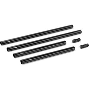 SMALLRIG 15mm Rods Pack with M12 Thread Rod Cap Connectors Aluminum Alloy Rods Combination for for Rig Mattebox Follow Focus 15mm Rod System - 1659