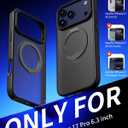for iPhone 17 Pro Case Ultra-Magnetic 360 Spin Stand [Military Drop Protection] [Compatible with MagSafe] Shockproof Translucent Matte Slim Ring for iPhone 17 Pro Phone Case 6.3", Black