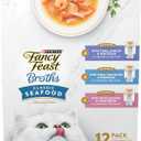Purina Fancy Feast Lickable Wet Cat Food Broth Complement Classics Collection Variety Pack - (Pack of 12) 1.4 oz. Pouches (EXP 04/08/27)