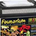 Exo Terra Faunarium Small PT2255 Plastic Reptile Terrarium and Transport Container for Lizards, Spiders & Amphibians