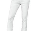 GRAPENT Pull On Jeans for Women High Waisted Skinny Capri Pants Trendy Stretch Denim Cropped Jeans Crop Jeggings Capris, White, Medium