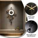 Large Wall Clock Silent Quartz Pendulum Modern Wall Decor 18.8x29.5in