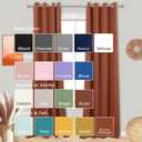 Mrs.Naturall Burnt Orange Curtains 42x54 Inches Long for Dining Room 2 Panels Blackout Room Darkening Curtain for Bedroom