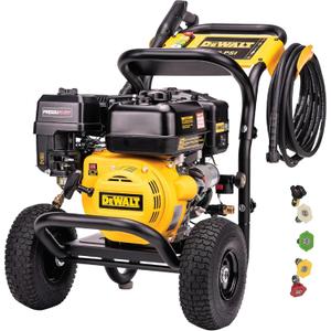 DeWalt DXPW3400PRNB-S PressuReady 3400 PSI Gas Pressure Washer with Quick Start Technology, 2.5 GPM Axial Cam Pump, 208cc Engine, Cold Water, Includes 25-Ft Hose, Nozzles, Spray Gun & Wand, 49-State