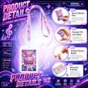 Geyoga 25 Sets Kpop Party Supplies Kpop VIP Badge Lanyards Bulk with Clear ID Card Holders Purple Music Star Themed VIP Backstage Pass Lanyards for K Pop Concerts Fan Birthday Party Events