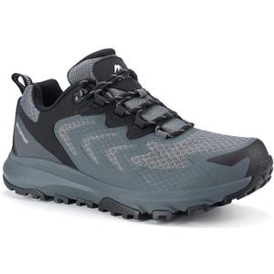 Men's Waterproof Hiking Shoes Lightweight Breathable Anti Slip Outdoor Trails Shoes (11, Grey)