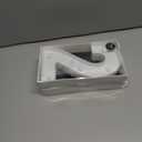 2 x LED Marquee Letter, Light Up Letters, letters for wall decor, Perfect for Parties, Weddings, Store Decorations(0), Waterproof Yard Sign with Neon Effect (White)