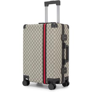 VH&GRED Fashionable & Durable Leather Suitcase - Lightweight Large Travel Luggage for Women with 4 Spinner Wheels, TSA Lock, Water-Resistant Elegant Design, Medium