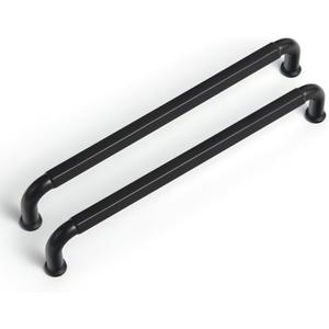 Goo-Ki 6 Pack 6-1/4 Inch 160mm Hole Center Cabinet Pulls Matte Black Zinc Alloy Kitchen Drawer Pulls Drawer Handles 6.7 Inch Length 2201-B-160