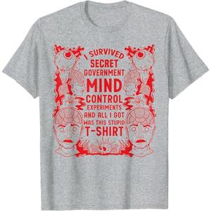 I Survived Secret Government Mind Control T-Shirt XXL