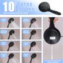 2 Handle Shower Faucet Wall Mounted Two Handles Shower Faucet Set with 8 Modes Rainfall Shower Head and 10 Modes Handheld 2 Knobs Shower Trim Kit with Rough-in Valve, Matte Black