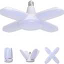 500W Equivalent E27 LED Ultra-Bright Garage Light, 6500K Cool Daylight White, Flicker-Free Energy-Saving Bulb, Suitable for Garage/Factory/Outdoor Camping/Backyard and Home Lighting