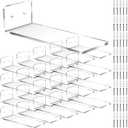Treela 20 Pack Floating Shoe Shelves for Wall Acrylic Floating Sneaker Shelves Display Shoe Wall Shelf Easy to Install Collections Includes Cross Screws Expansion Tubes(Clear,Large,Rectangle)