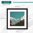 Picrit 30x30 Picture Frame 3 Pack, Black Poster Frame, Display Poster 24 x 24 with Mat or 30 x 30 without Mat for Horizontal or Vertical Wall Mounting