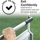 Camco Camper/RV Screen Door Cross Bar - Protects the Screen Door & Allows for Easier Exit from Travel Trailer - Adjusts from 21-5/8-Inches to 28-5/8-Inches (42183)