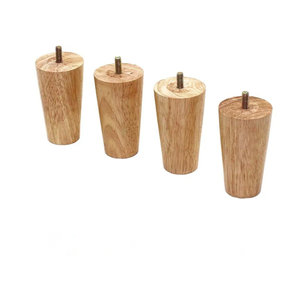 WEICHUAN 4 inch Solid Wood Legs for Sofa Couch Chair Ottoman Loveseat Coffee Table Cabinet Furniture Legs Replacement (4" Straight Set of 4)