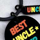 Uncle Gifts for Fathers Day Best Uncle Ever Keychain Best Uncles Gifts Birthday Gifts for Uncles from Niece Nephew Valentines Fathers Day Christmas Thanksgiving Gift Ideas (Black)