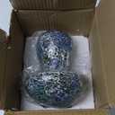 Mosaic Mushroom Garden Lights - Table Lamp Outdoor Decor Waterproof Night Light Lawn Decor Statue for Patio, Party, Yard (Blue)