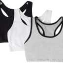 Fruit of the Loom Women's Multi-Pack Tank Top Style Sports Bra (36, Grey With Black/White/Black)