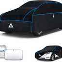 Hail Protector Car Cover for SUV(Length:182-190inch) + Gift Windshield Sunshade, Multi-Layered EVA Hail Proof Car Cover, Padded Car Hail Protector Blanket for RAV4, CRV, Q5, Equinox, Rogue etc.