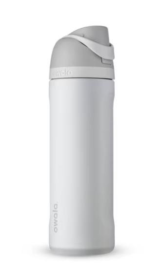 Owala FreeSip Insulated Stainless Steel Water Bottle with Straw, BPA-Free Sports Water Bottle, Great for Travel, 24 Oz, White