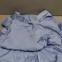 Women's Silk Satin Pajama Set Feather Trim Bridal Long Sleeve Pocketed Lounge Sets Sleepwear (Large, Blue)