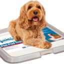 Pawise Dog Pee Pad Holder for Puppy, Puppy Pad Holder Tray, Pet Training Pee Pad, Indoor Potty Tray for Senior Dogs, Dog Toilet for Newborn Puppies, 23.5" x 23.5" (Small)