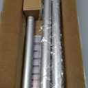 YNL Silver Shower Curtain Rod 32-80 Inch(2.7-6.6ft), Non Slip, Never Rust, No Drill Stainless Steel Spring Tension Shower Rod, Telescoping Curtain Rod for Bathroom Window Living Room