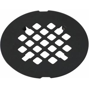 Matte Black Snap-in Shower Drain Cover Replacement, Welsan Stainless Steel 4-1/4" OD Round Shower Strainer Grid Easy to Install
