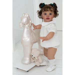 Angelbaby Big Realistic Reborn Baby Doll 26 Inch Life Size Reborn Toddler Girl Can Stand Lifelike Silicone Baby Toy Cute Newborn Children Doll Sets