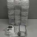 PRAKI Airtight Food Storage Containers Set with Lids - 24 PCS, BPA Free Kitchen and Pantry Organization, Plastic Leak-proof Canisters for Cereal Flour & Sugar - Labels & Marker (Black)