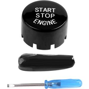 Car Engine Start Stop Switch Button Cover for F20 F21 F22 F23 F30 F31 F32 F33 F10 F11 G30 F12 F13 F01 F02(Black)