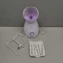 NanoSteamer Large 3-in-1 Nano Ionic Facial Steamer with Precise Temp Control - Humidifier - Unclogs Pores - Blackheads - Spa Quality - Bonus 5 Piece Stainless Steel Skin Kit (Lilac)