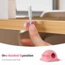 2 x 6 Pack Cord Holder Organizer, [1-Handed-Operation] Magnetic Cable Clips, Phone Cord Clips Holder with 2 Extra Reusable Strong Adhesive for Nightstand Desk Car Workspace Office Accessories, Colored