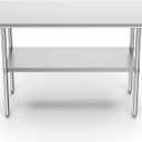 Stainless Steel Table for Prep & Work, 24x48 Inches, Metal Commercial Heavy Duty Table with Adjustable Under Shelf for Restaurant, Home and Hotel