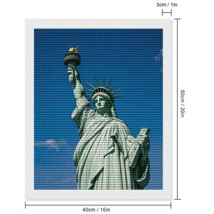 JTKBNVM Statue of Liberty 5D Diamond Painting Kits for Adults Beginners Diamond Art Kit DIY Round Full Drill Diamond Dots Paintings Gem Art Kits and DIY Crafts for Home Wall Decor 16"x20" (style)