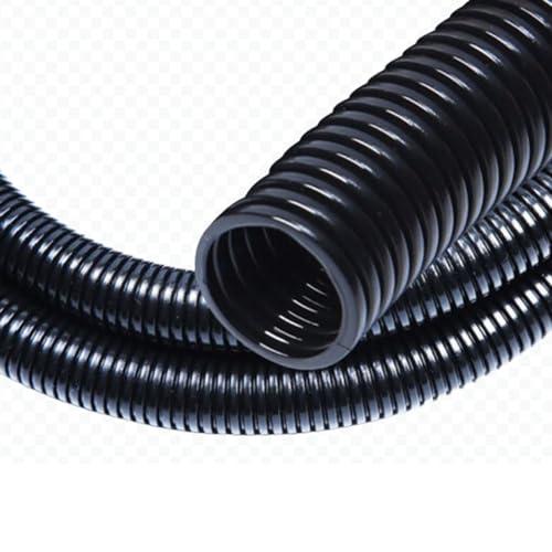 30 FT 1/2” Wire Loom Split Tubing,Dog Cat Cord Protector,Split Wire Loom Tubing Wire Conduit – Black (30FT 1/2")