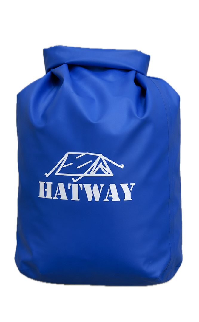 HATWAY Blue Waterproof Dry Bags Set, Roll Top PVC Storage Bags with Straps for Camping, Kayaking, Boating and Outdoor Gear