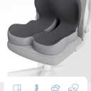 Orthopedic Cushion,Ergonomic Memory Foam L-Shaped Integrated Seat Cushions with Adjustable Strap,Ultra Breathable Non-Slip Design for Office Chair,Car,Wheelchair (Gray)
