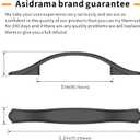 Asidrama 10 Pack 3 Inch(76mm) Matte Black Kitchen Cabinet Handles Cabinet Pulls Kitchen Cabinet Hardware for Cupboard Drawer Pulls