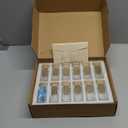 APT 1101 Glass Square Spice Jars with Labels, 4oz Glass Jars with Bamboo Lids, Spice Bottles, Seasoning Organizer, 12 Pack (White)