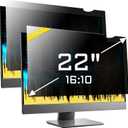 ZYY 2 PACK Computer Monitor Privacy Screen 22 Inch for 16:10 Aspect Ratio Desktop, Removable Monitor Anti Glare & Privacy Filters, Anti Spy Shield, UV Screen Protector, Anti Scratch Film