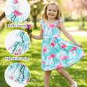PATPAT Multipack Girl Toddler Dresses Sleeveless Flamingo Striped Toddler Casual Dresses, 3-4 Y