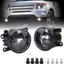 Fog Lights With Bulbs Fits 2011-2015 Explorer，2013-2016 Fusion，2008-2014 Focus,2012-2015 CRV，2015-2017 Fit,2012-2017 Pilot,Fits Nissan Subaru Lincoln Replace#4F9Z-15200-AA（2 PCS）